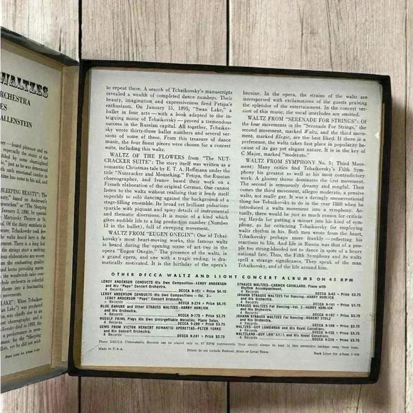 VTG Tchaikovsky Waltzes Los Angeles Philharmonic 3 Used Vinyl Records Sleeves - Picture 8 of 13